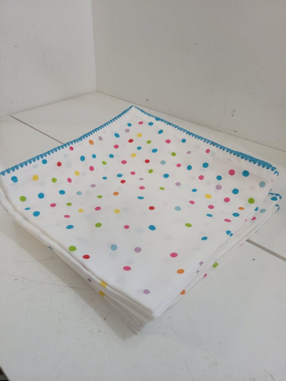 Super fun 100% Cotton Polka Dot Napkins- set of nine